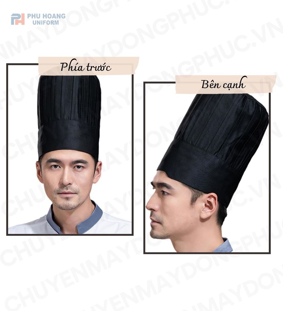 NÓN BẾP MÀU ĐEN MAY SẴN 022