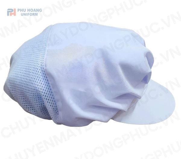 NÓN THỦY SẢN MÀU TRẮNG MAY SẴN 008