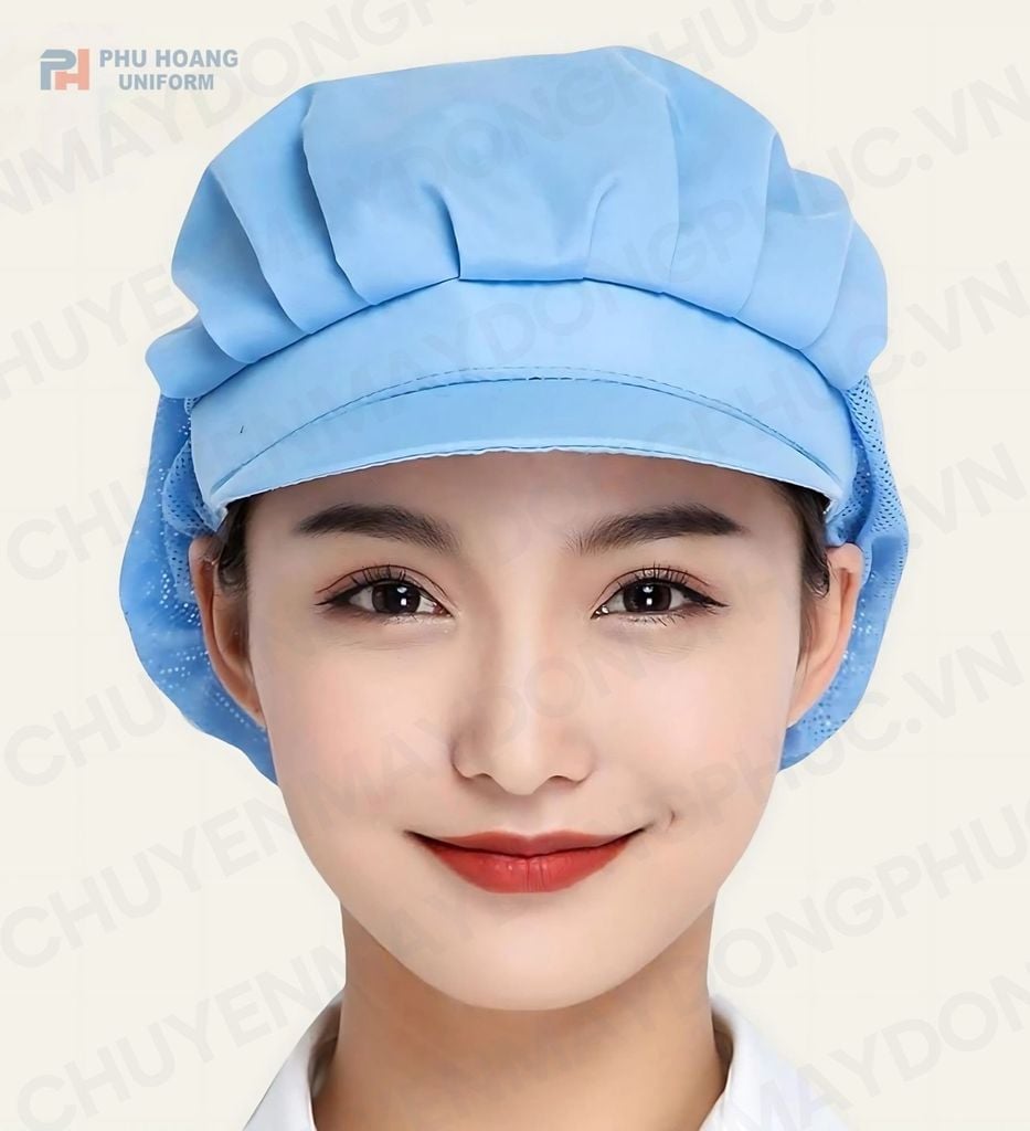 NÓN THỦY SẢN MÀU XANH MAY SẴN 009