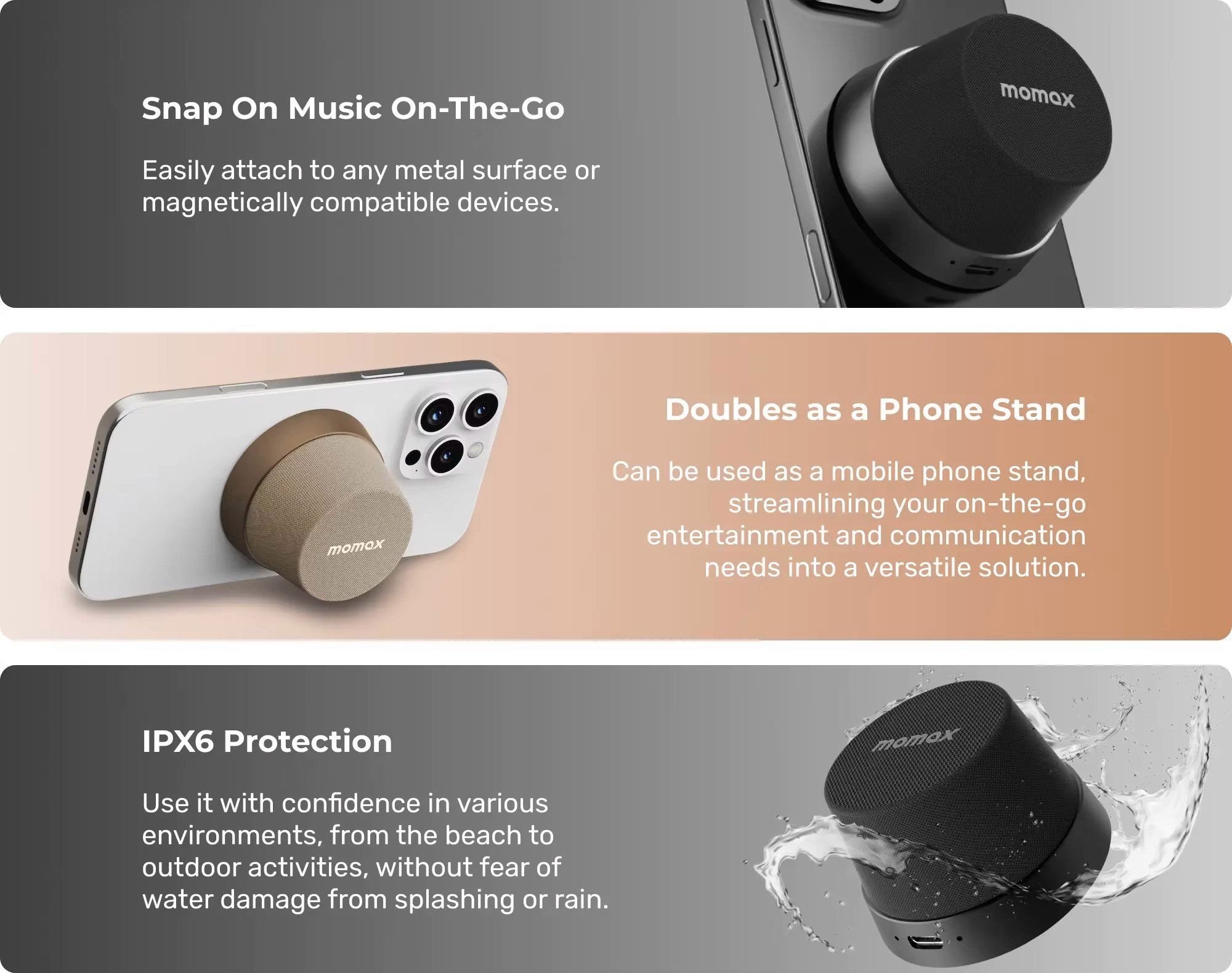 Momax BS6 Loa Bluetooth Mini - Hình 2