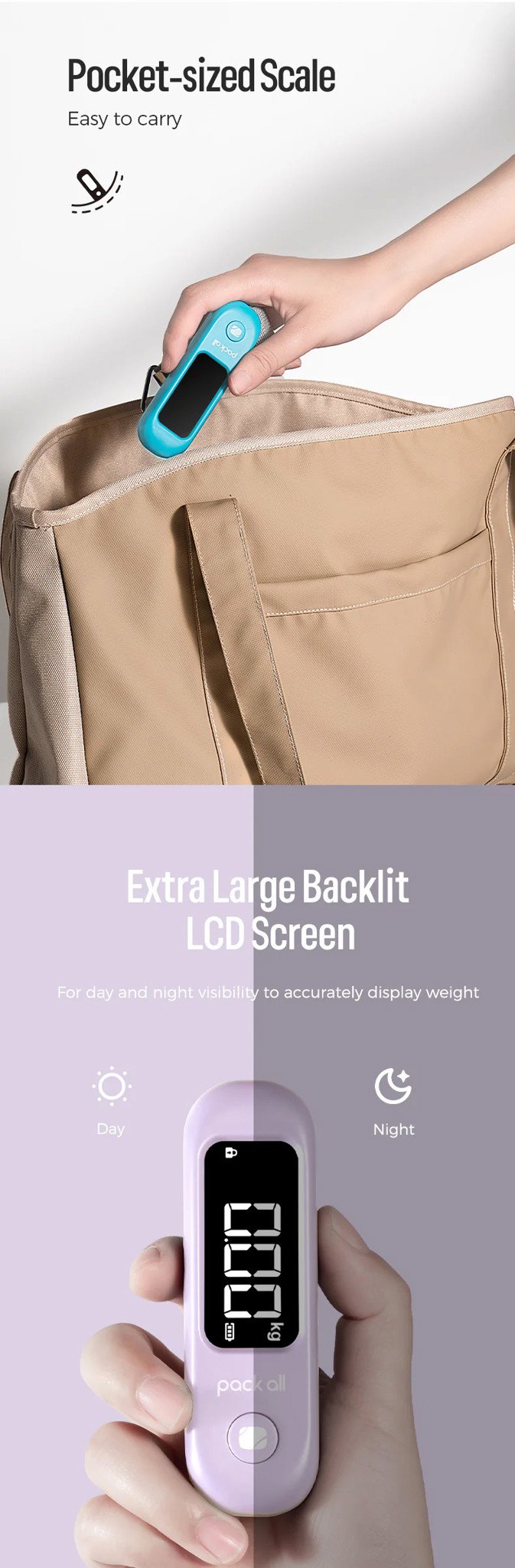 Cân hành lý LugScale PackAll góc 3