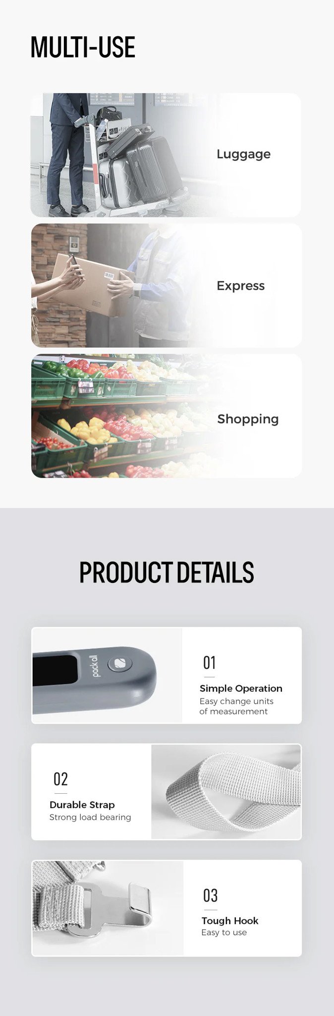 Cân hành lý LugScale PackAll góc 4
