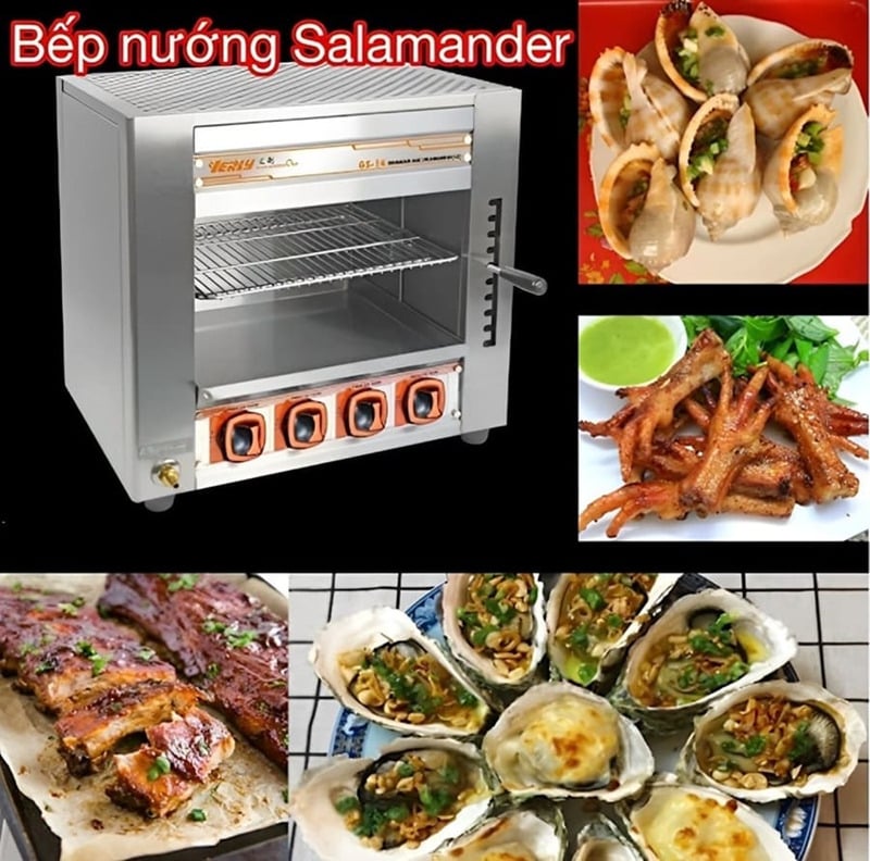 lò nướng salamander 4 họng