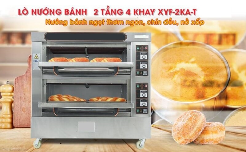 Lò nướng 2 tầng 4 khay hongling XYF-2KA-T