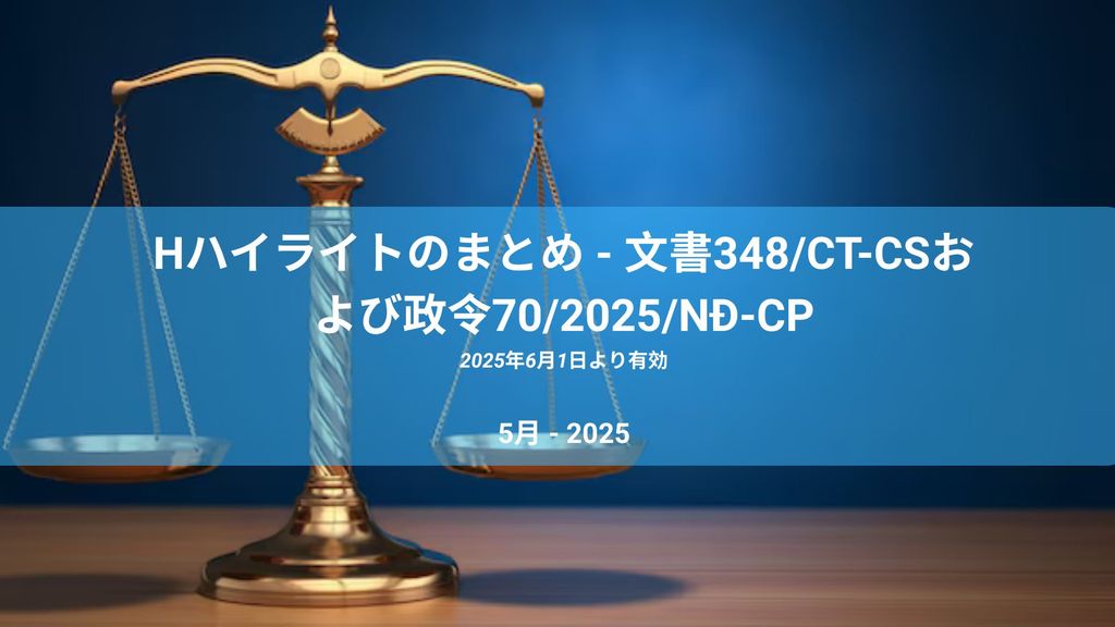 ハイライトの要約 - 文書348/CT-CSおよび政令70/2025/NĐ-CP