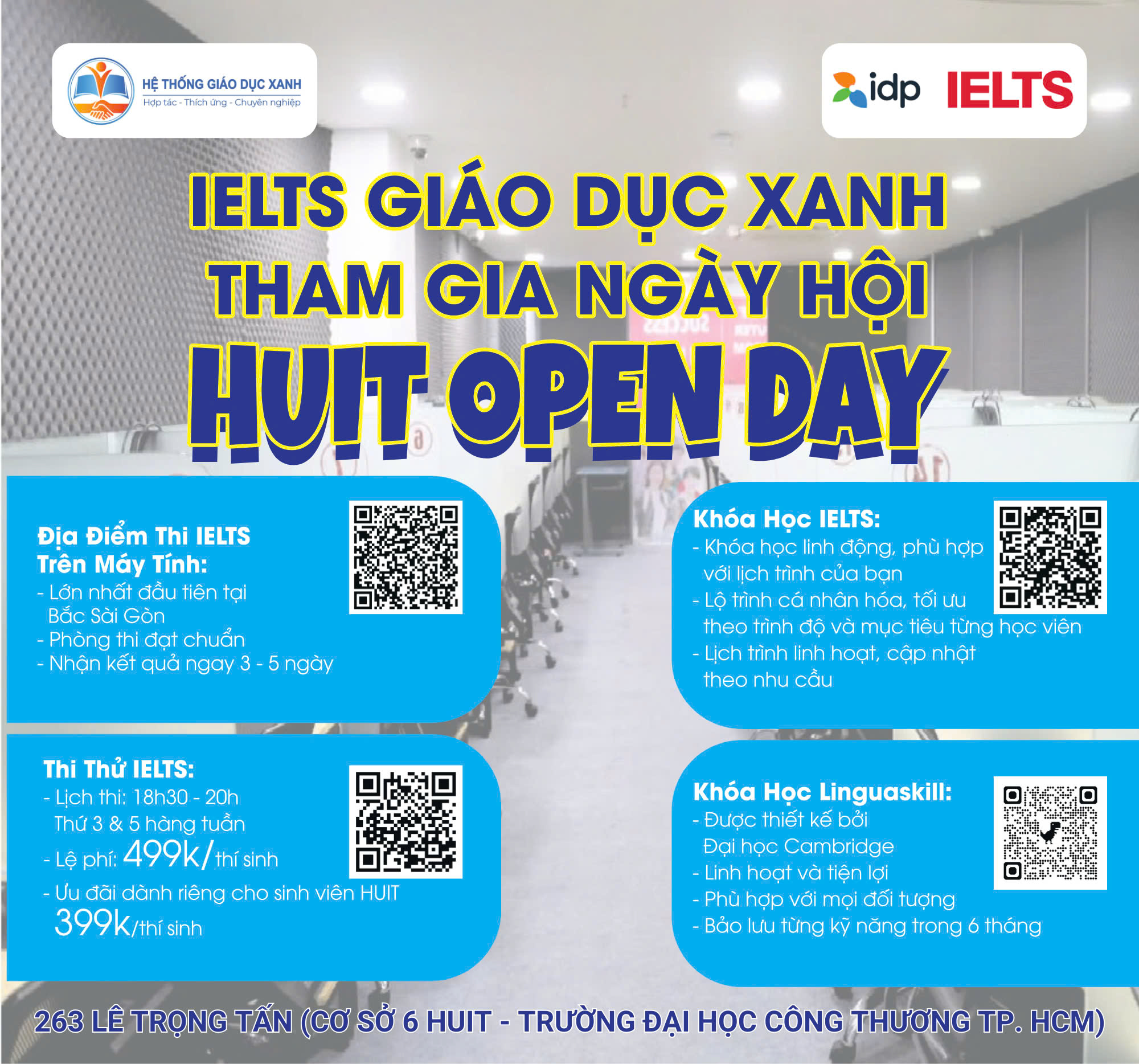 THAM GIA NGÀY HỘI HUIT OPEN DAY CÙNG IELTS GIÁO DỤC XANH!