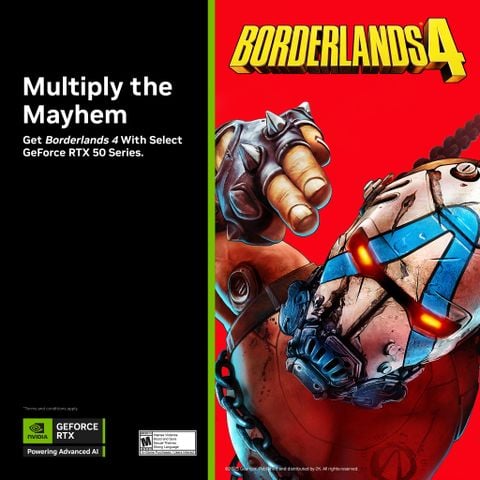 Mua NVIDIA GeForce RTX 50 Series tặng Game Borderlands 4 - Khuyến mãi có hạn