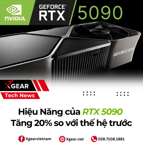 Hiệu Năng của RTX 5090 Tăng 20% So Với Thế Hệ Trước