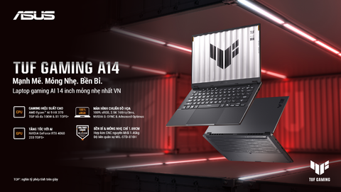 Laptop gaming AI 14 inch mỏng nhẹ nhất Việt Nam chính thức mở bán