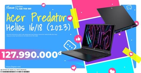 ACER TRÌNH LÀNG LAPTOP GAMING PREDATOR HELIOS 16 & 18 2023 INTEL GEN 13 RTX 4080 MỚI NHẤT TRÊN 100 TRIỆU