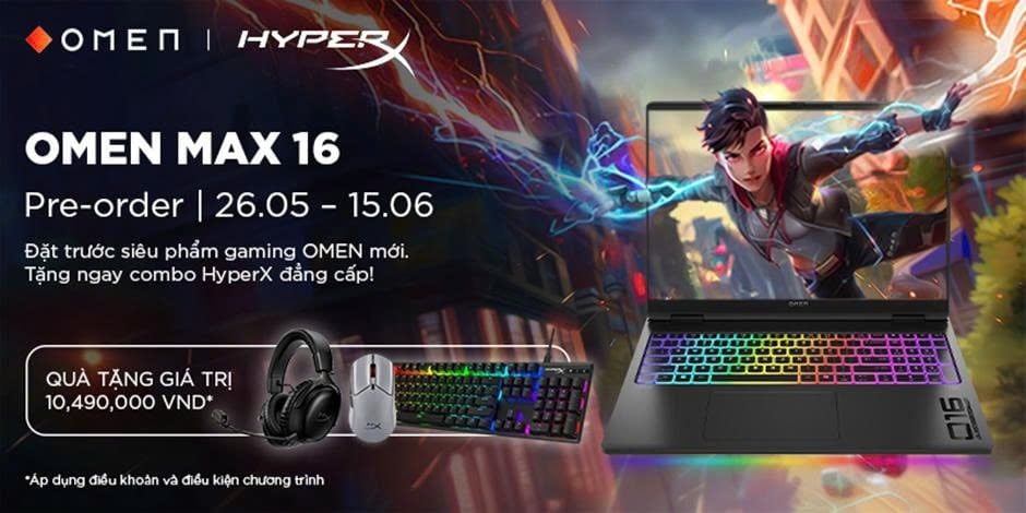 chuong trinh pre order omen max 16 2025 tai Xgear