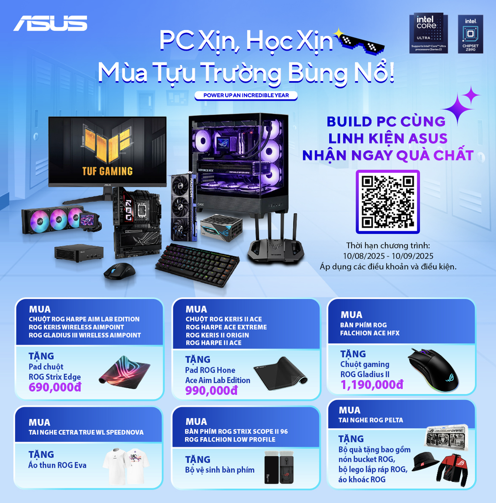 Mua các sản phẩm chuột, phím, tai nghe ROG