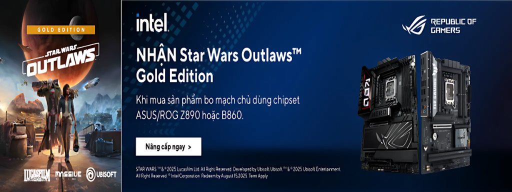 Mua Mainboard ASUS Nhận Ngay Code Game Star Wars Outlaws Gold Edition