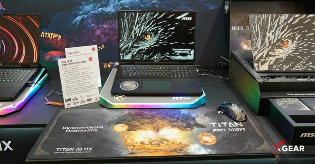 lót chuột đi kèm MSI Titan 18 HX Dragon Edition Norse Myth