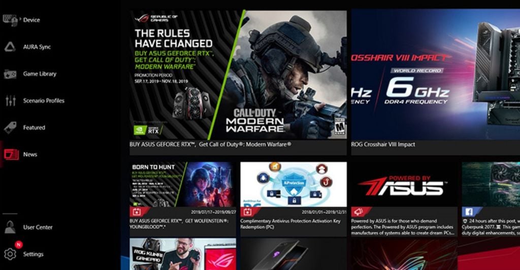 Cá nhân hóa giao diện và ánh sáng bằng Armoury Crate