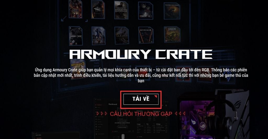 Hướng dẫn cách tải và cài đặt phần mềm Armoury Crate