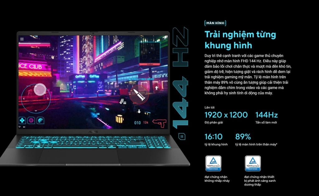 Màn hình Laptop Gaming ASUS AI V16 K3607VJ-RP106W