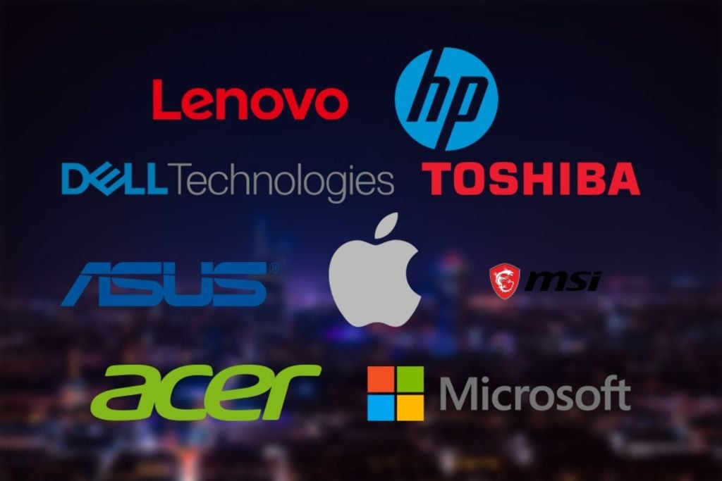 các thương hiệu laptop đang có trên thị trường