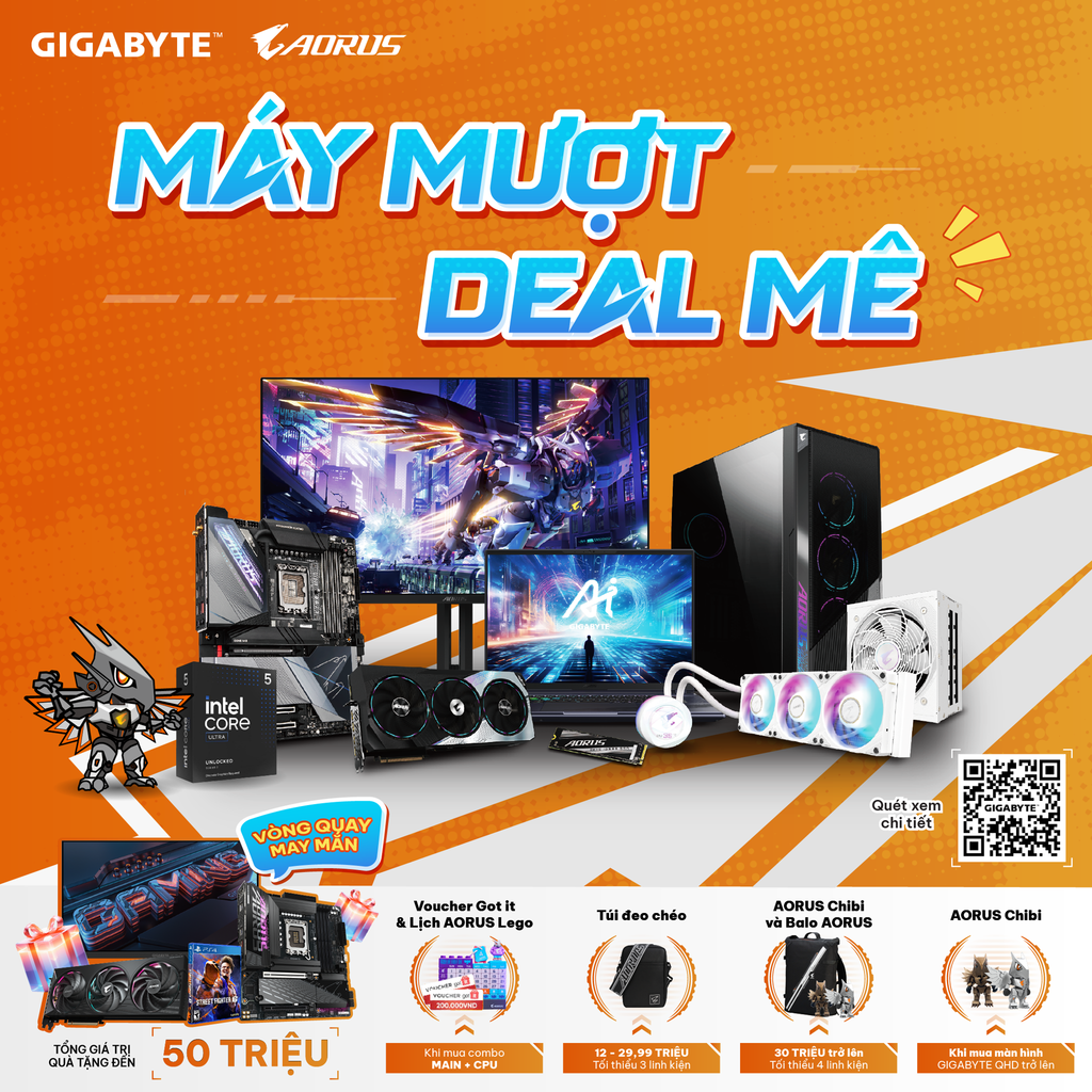 Chương trình ưu đãi máy mượt deal mê cùng Gigabyte