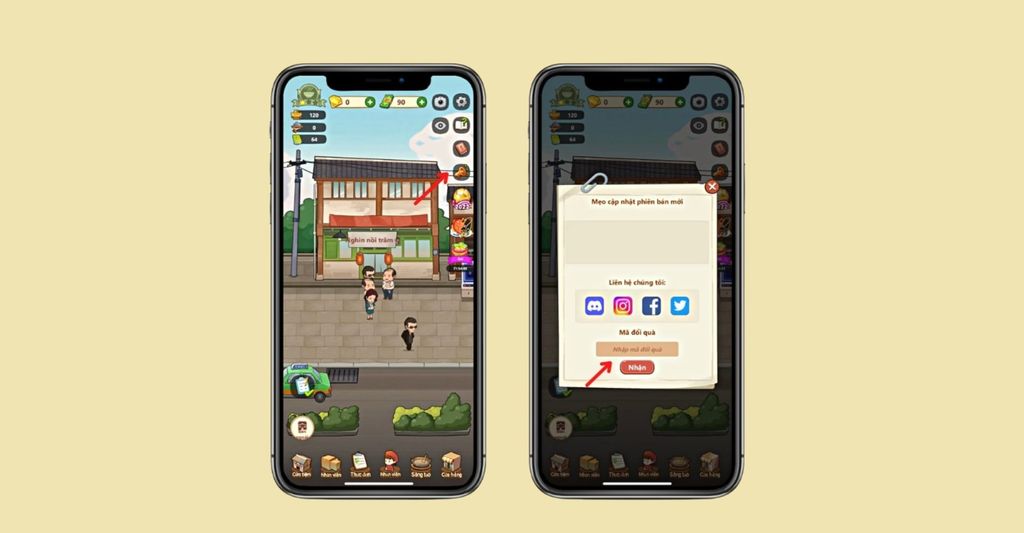 nhập mã code game tiệm lẩu đường hạnh phúc