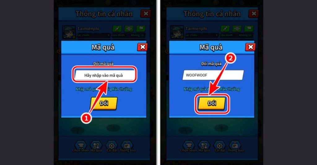 tiến hành nhập code X Dogs