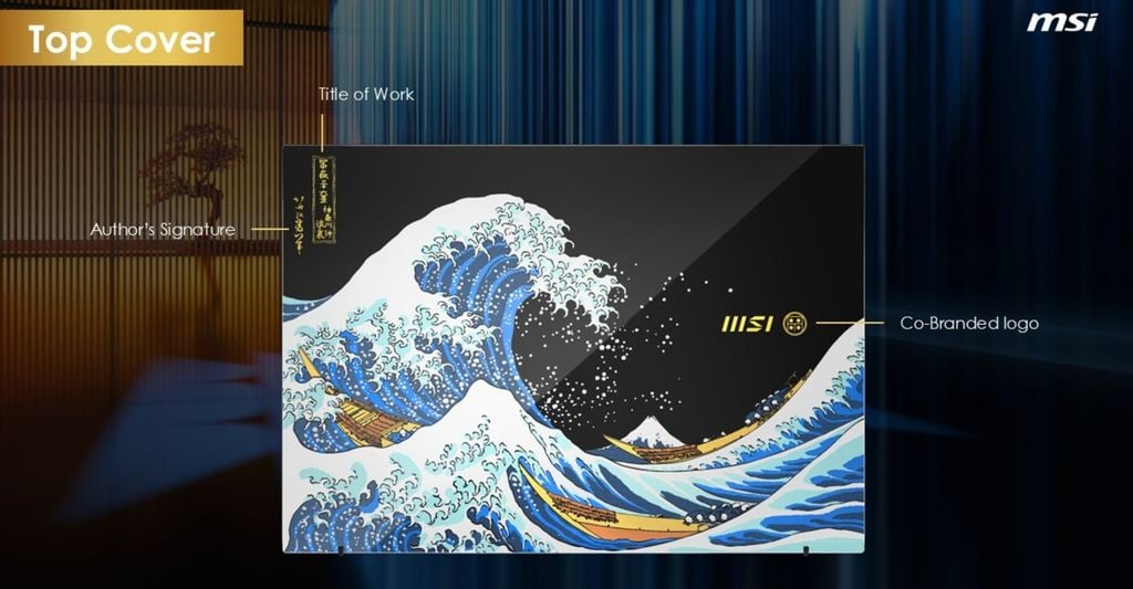 giới thiệu tổng quan laptop MSI Prestige 13 AI+ Ukiyo-e Edition