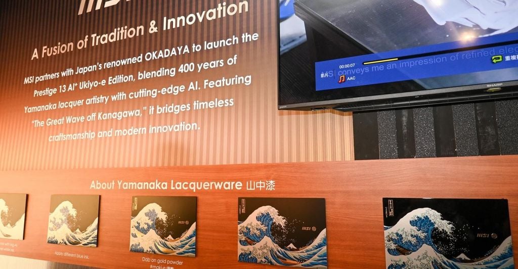 laptop MSI Prestige 13 AI+ Ukiyo-e Edition đạt được giải thưởng Computex Best Choice Award 2025