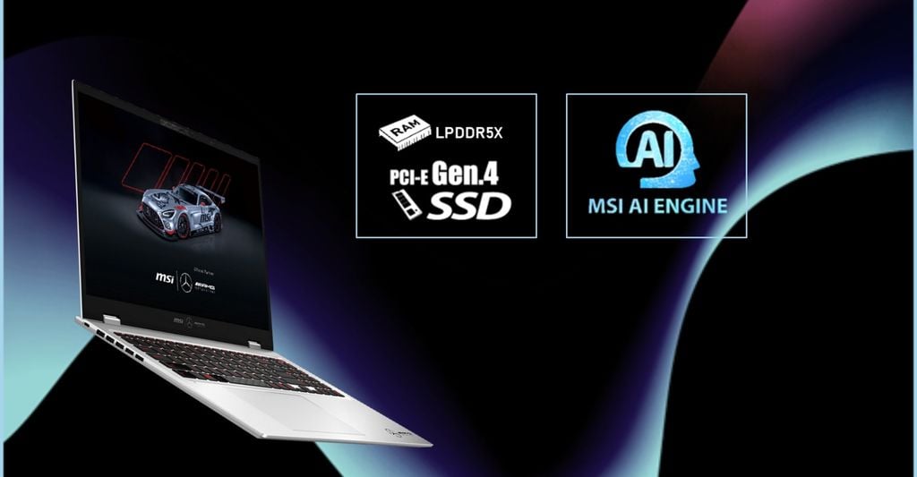 Laptop MSI Prestige 16 AI+ Mercedes AMG B2VMG 088VN card đồ họa tích hợp AI