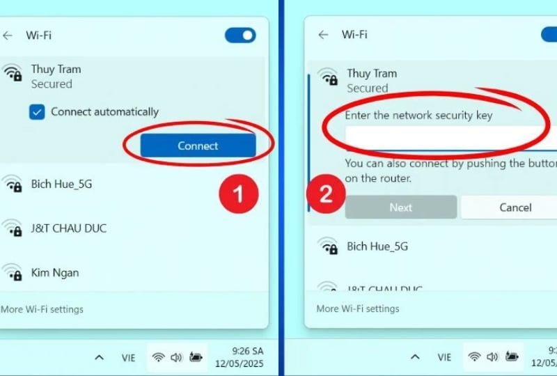 cách mở wifi laptop ASUS hệ điều hành Windows 11