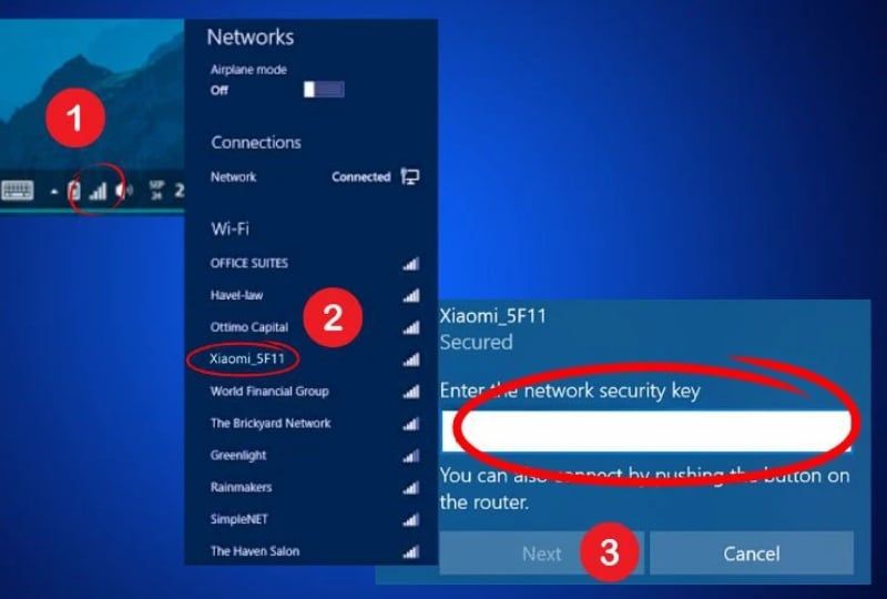mở wifi laptop ASUS hệ điều hành Windows 8