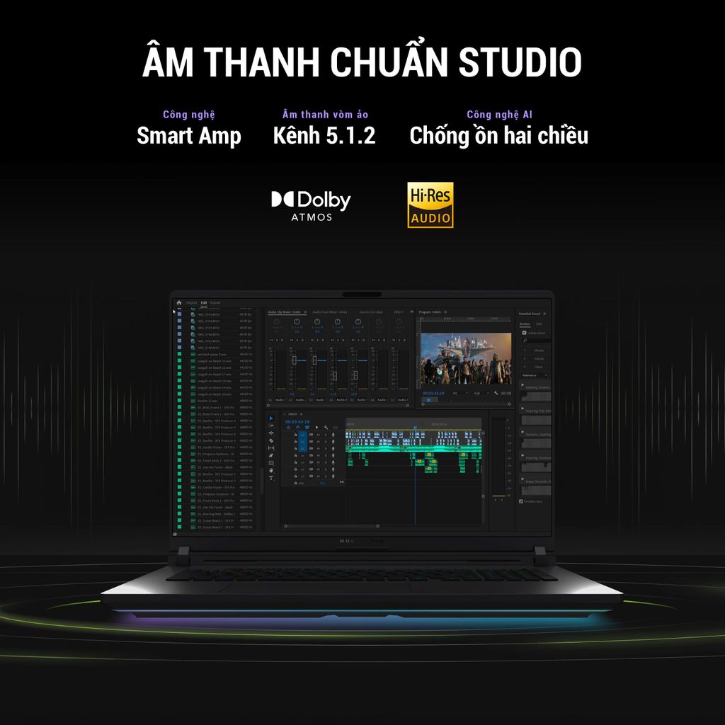 ROG Strix G16 sở hữu công nghệ âm thanh Dolby Atmos