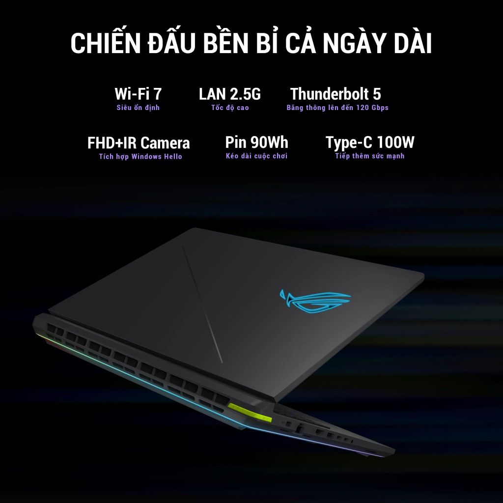 Laptop ASUS ROG Strix G16 G615LW-S5219W pin lâu kết nối linh hoạt