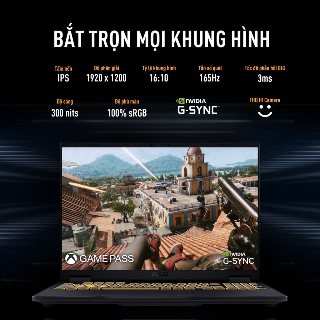 Màn hình hiển thị sắc nét với 100% sRGB