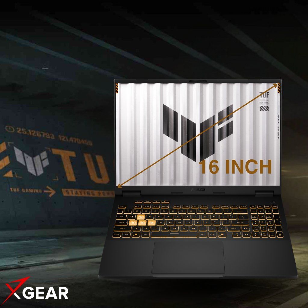 Laptop ASUS TUF Gaming F16 FX608JMR-RV048W thiết kế mạnh mẽ