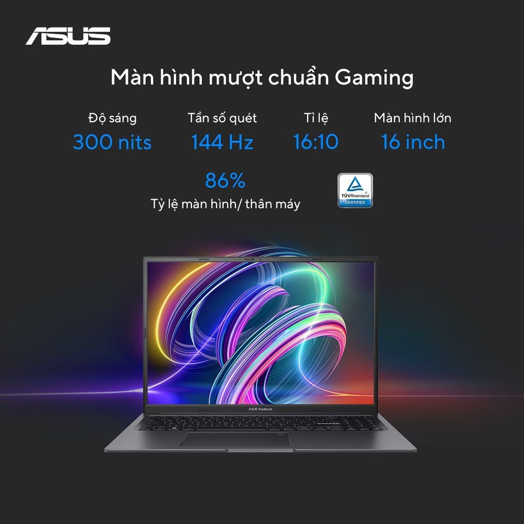 Màn hình asus gaming vivobook 16x 16 inch rộng rãi