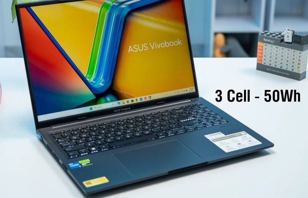 laptop asus gaming vivobook 16x thời lượng pin dùng được khoảng 4 -5 tiếng