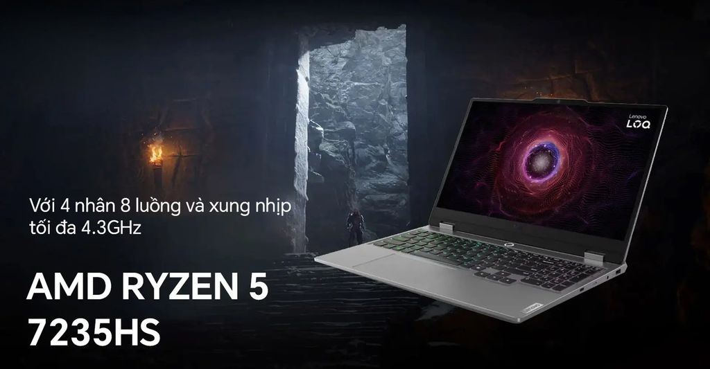 15ARP9 83JC00HXVN sở hữu bộ vi xử lý AMD Ryzen 5 7535HS