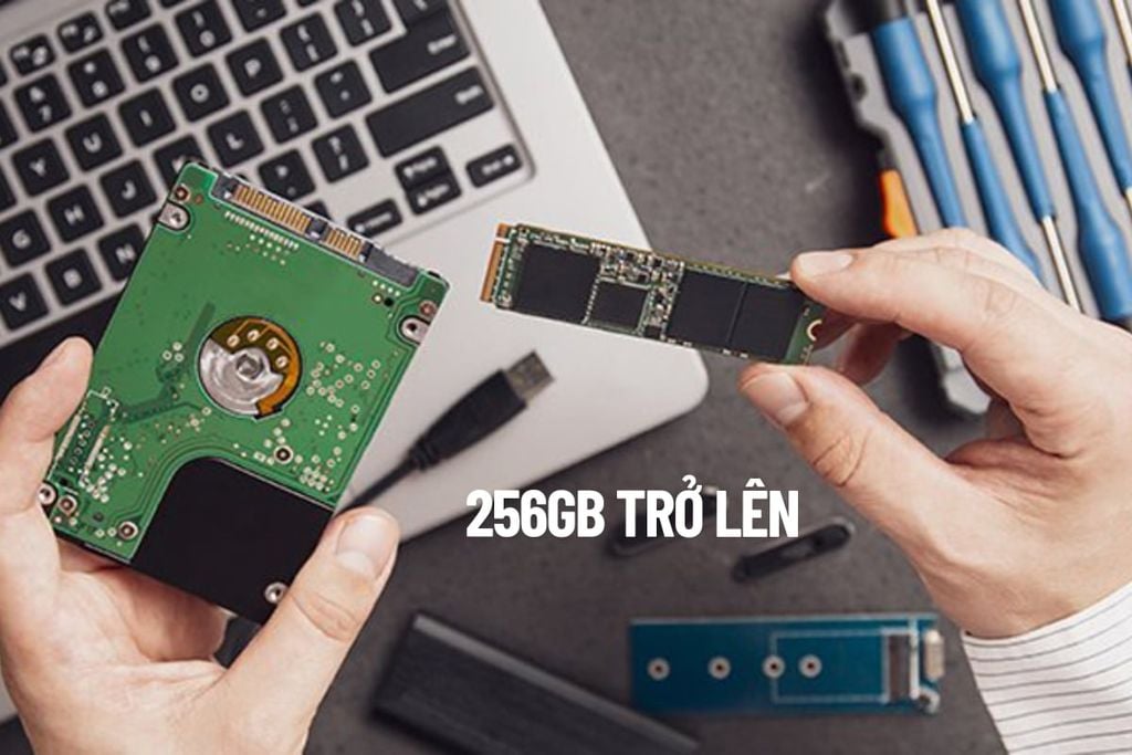 sinh viên công nghệ thông tin nên chọn laptop có dung lượng tối thiểu nên từ 256GB
