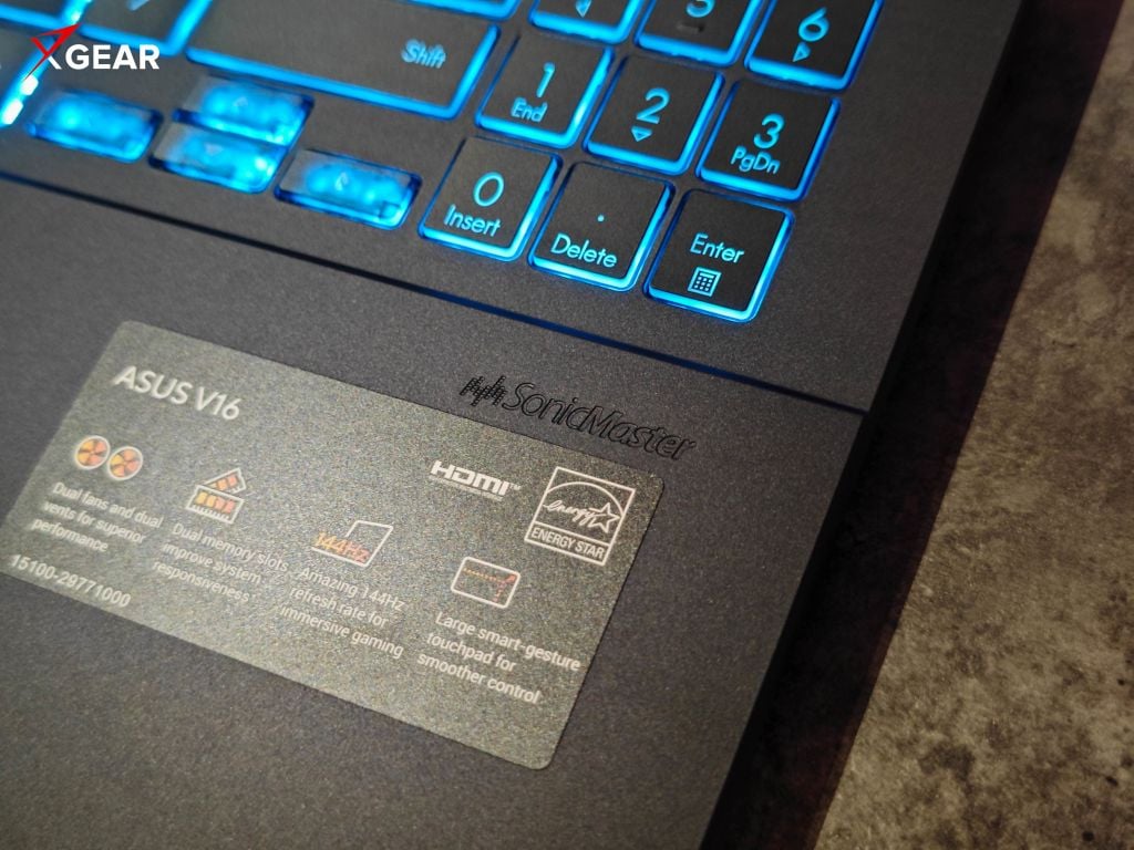 âm thanh SonicMaster sống động trên laptop Gaming Asus AI V16 V3607VU-RP290W
