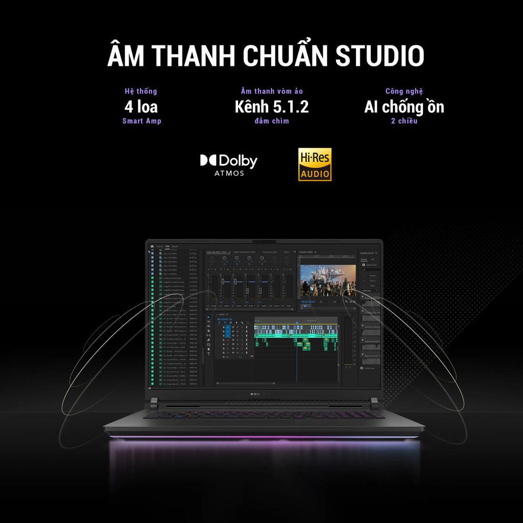 ROG Strix SCAR 16 laptop có kết nối không dây hiện đại tiên tiến