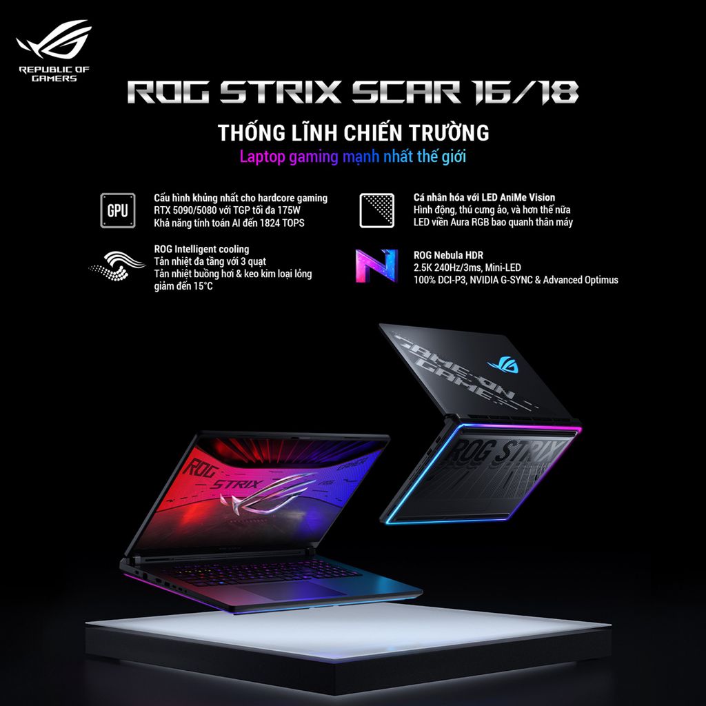 ROG Strix SCAR 16 vượt trội hơn các thế hệ trước