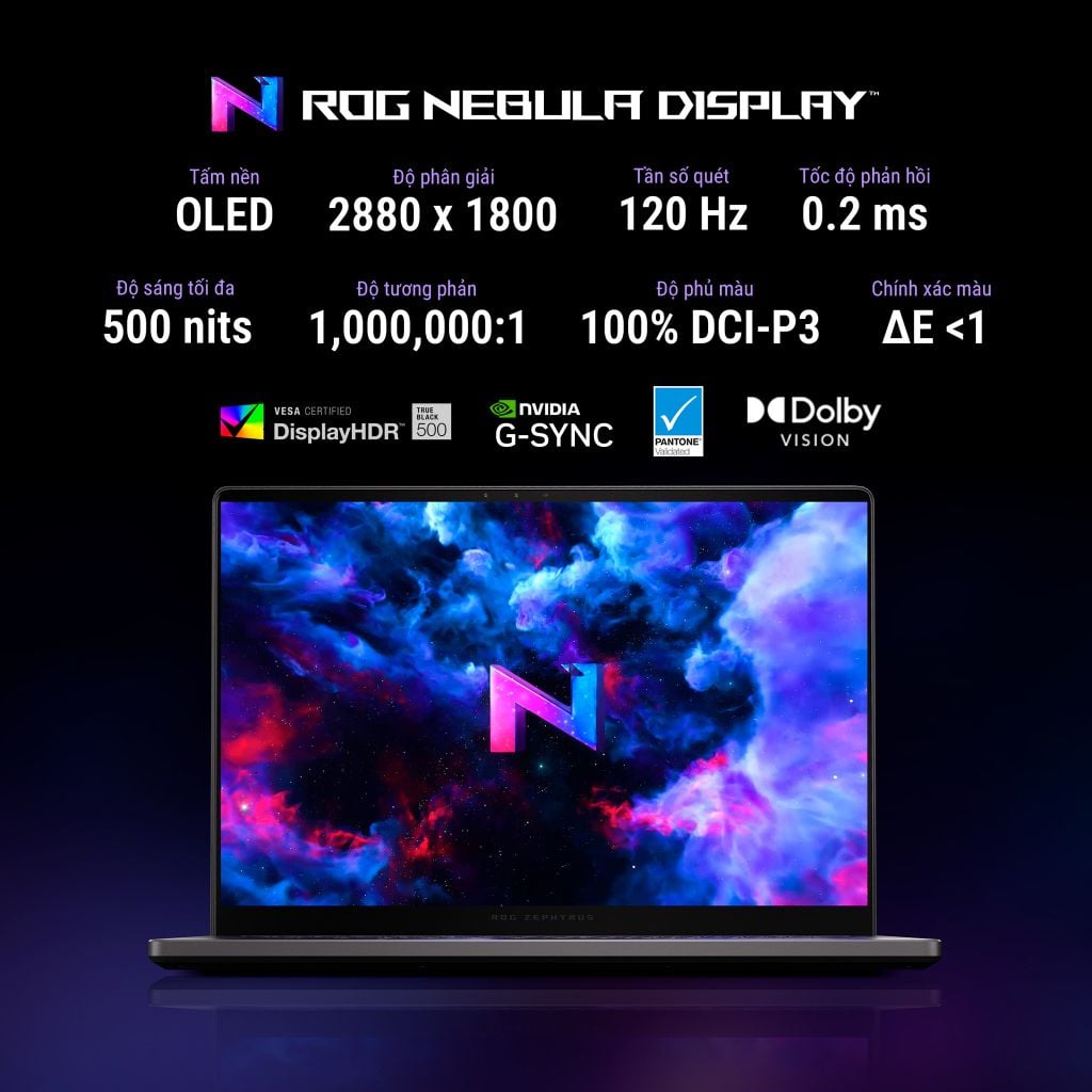 Laptop Gaming Asus ROG Zephyrus G14 GA403WM-QS019WS màn hình OLED 120 Hz