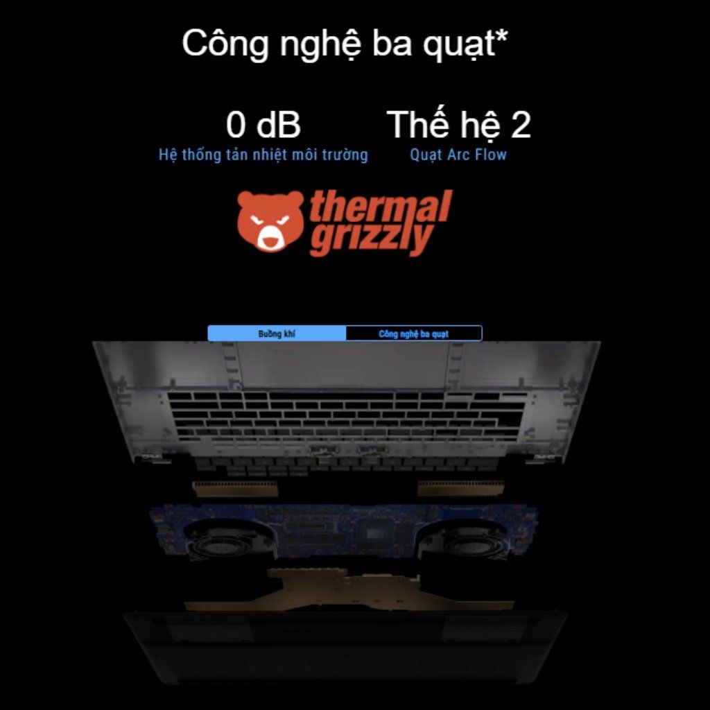 tản nhiệt Laptop Gaming Asus ROG Zephyrus G16 GU605CM-QR039W tối ưu vượt trội