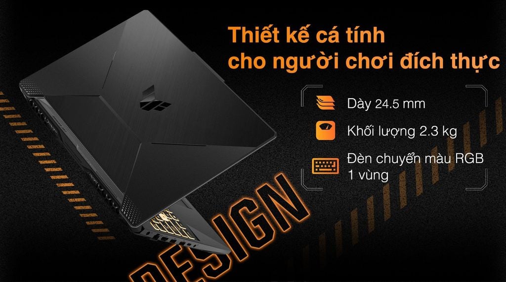 Asus TUF A15 FA506NFR thiết kế bền bỉ cá tính theo tiêu chuẩn quân đội