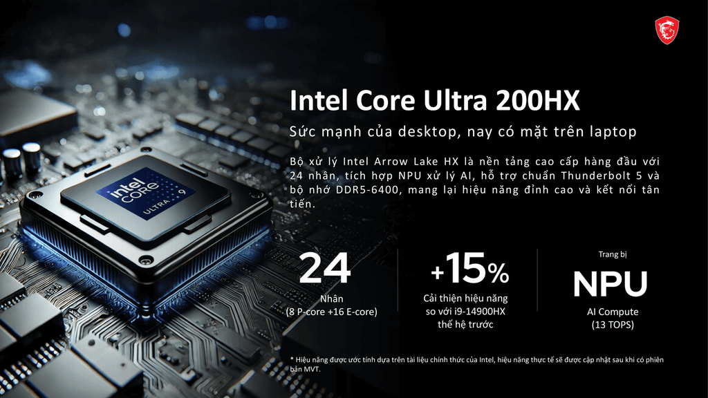 msi crosshair 16 hx ai d2xwfkg 078vn cấu hình mạnh mẽ
