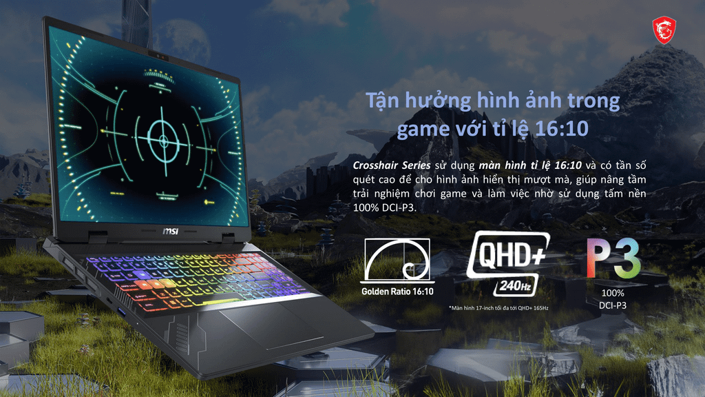 Thiết kế của msi crosshair 16 hx