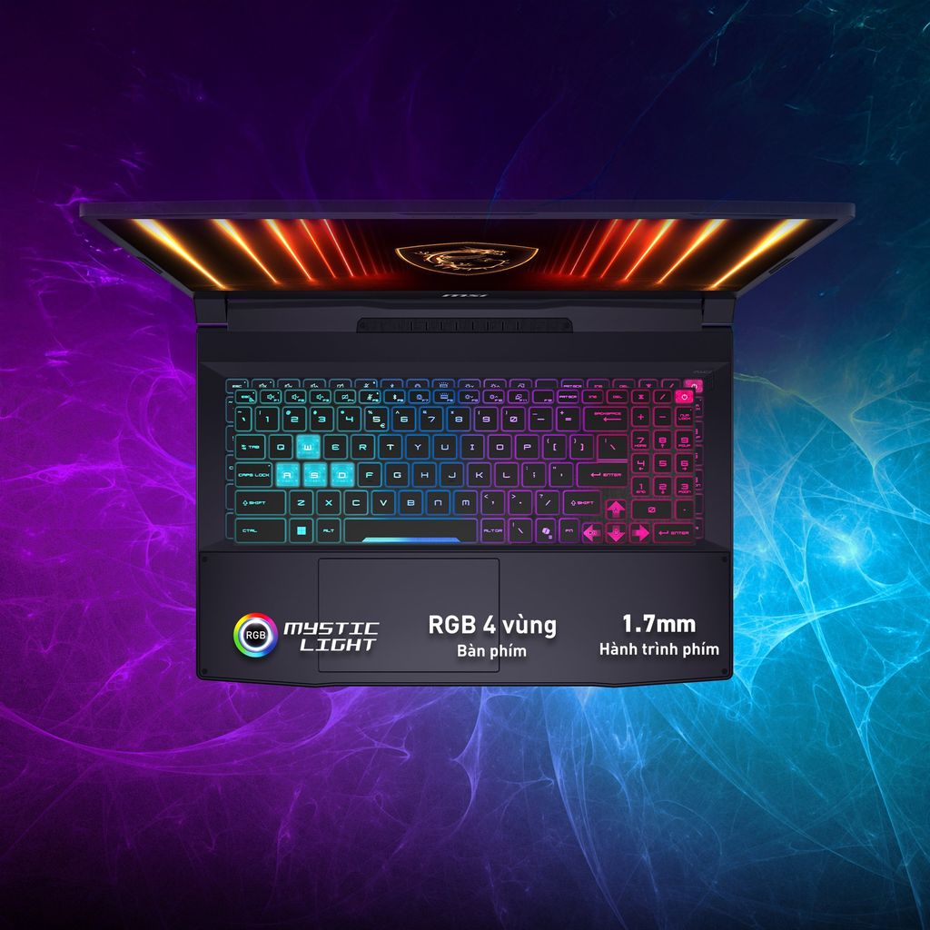 Laptop Gaming MSI Katana 15 HX B14W RGB 4 vùng