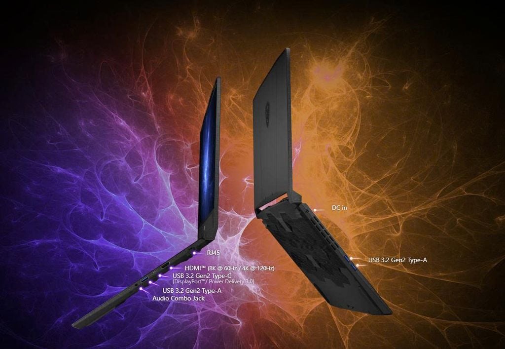 Cổng kết nối Laptop Gaming MSI Katana 15 HX B14WGK 023VN