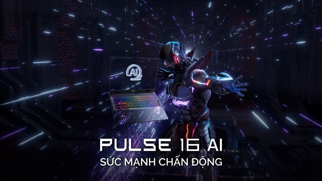 thiết kế tối ưu của Laptop Gaming MSI Pulse 16 AI C1VGKG 061VN