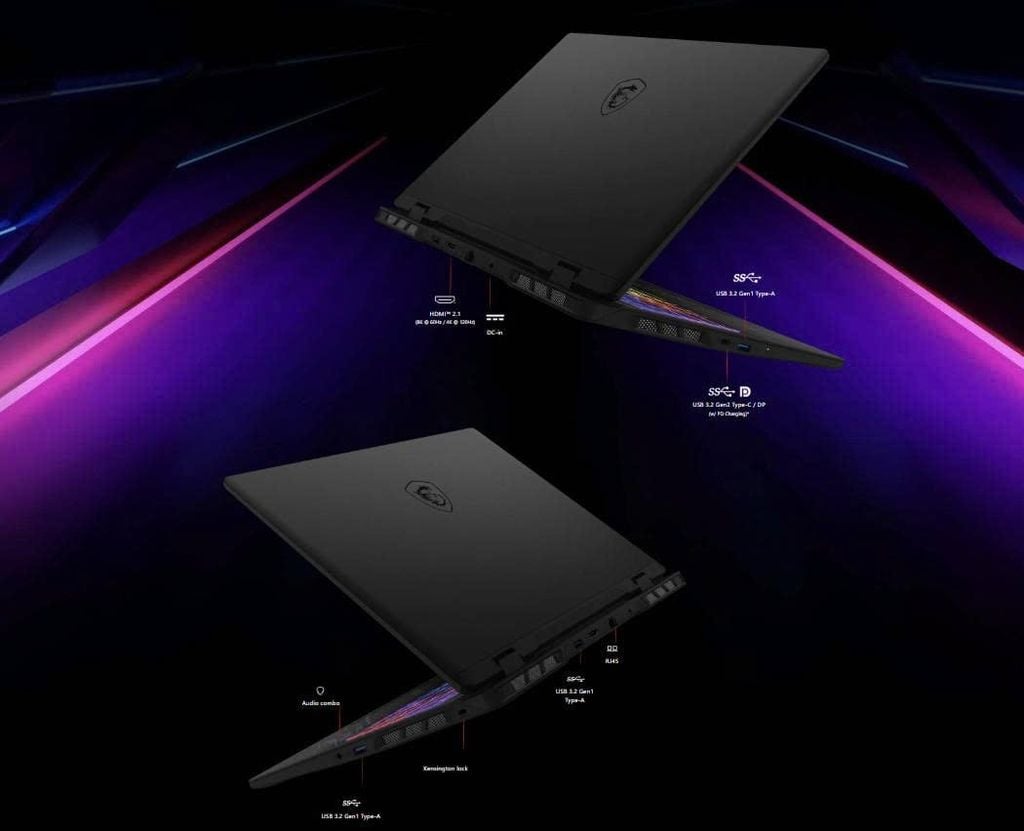Laptop Gaming MSI Pulse 16 AI C1VGKG 061VN đa dạng cổng kết nối